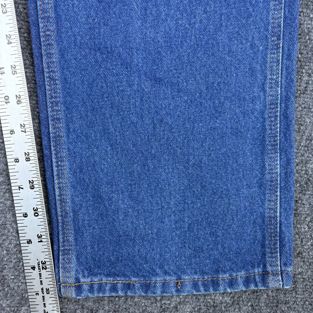 Key Apparel Carpenter Jeans Mens 34x33‎ Blue Denim Dungaree Cotton Double Front